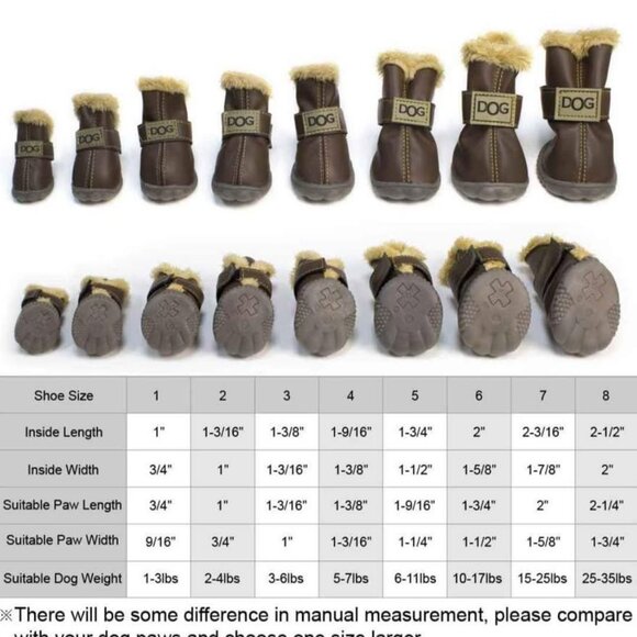 Fleece lined DOG Boots size 7 - Picture 2 of 2